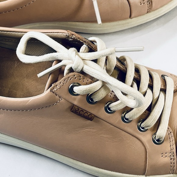 Ecco Soft 7 Shoes Womens EU 39/8-8.5 US Pink Leather Casual Comfort Sneakers - Picture 15 of 16